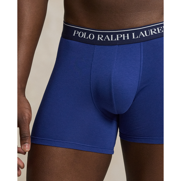 Navy/Beach Pink/Blue Stretch Cotton Boxer Brief 3-Pack Polo Ralph Lauren 3