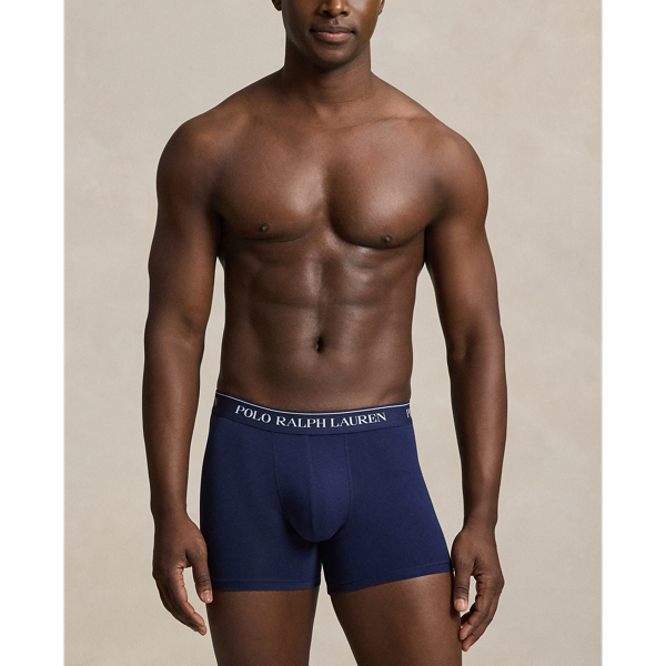 Navy/Beach Pink/Blue Stretch Cotton Boxer Brief 3-Pack Polo Ralph Lauren 5