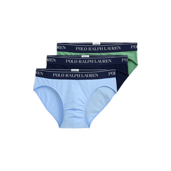 Navy/Pistachio/Office Stretch Cotton Brief 3-Pack Polo Ralph Lauren 1