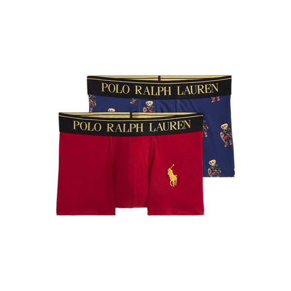 Gb Hol Red/hol Nvy Aob Due paia di boxer in cotone stretch Polo Ralph Lauren 1