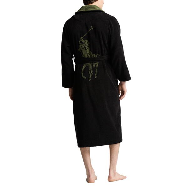 Frottee-Bademantel Polo Ralph Lauren in Polo Black/Garden Trail 3