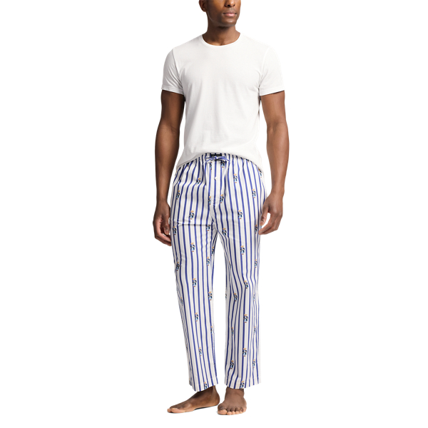 Baumwollpyjamahose mit Polo Bear Polo Ralph Lauren in Gestreift mit B&auml;renmotiv 2