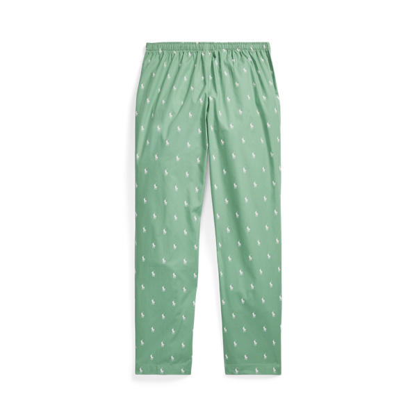 Baumwollpyjamahose mit Polo Bear Polo Ralph Lauren in Pistazie gemustert 2