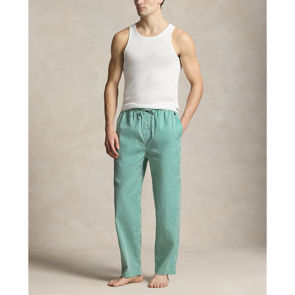Gestreifte Pyjamahose Polo Ralph Lauren in Gr&uuml;n gestreift 2