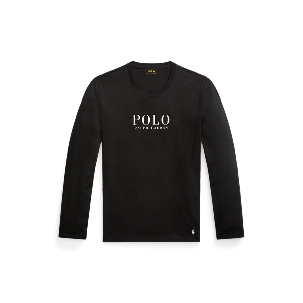 Logo Jersey Long Sleeve Sleep Shirt for Men Ralph Lauren UK