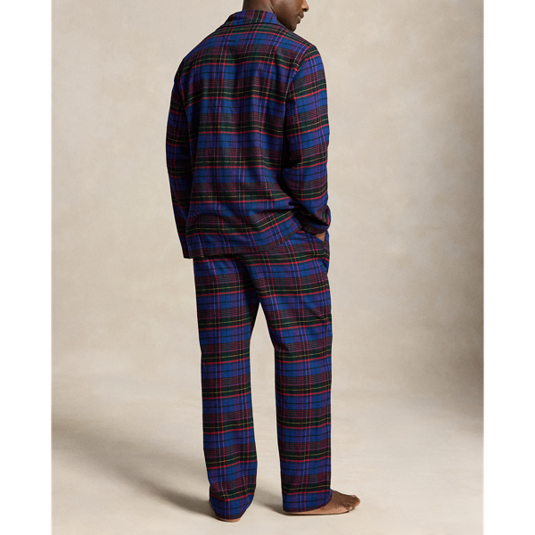 Green Jewel Blue Polo Bear Plaid Flannel Pyjama Set Polo Ralph Lauren 4