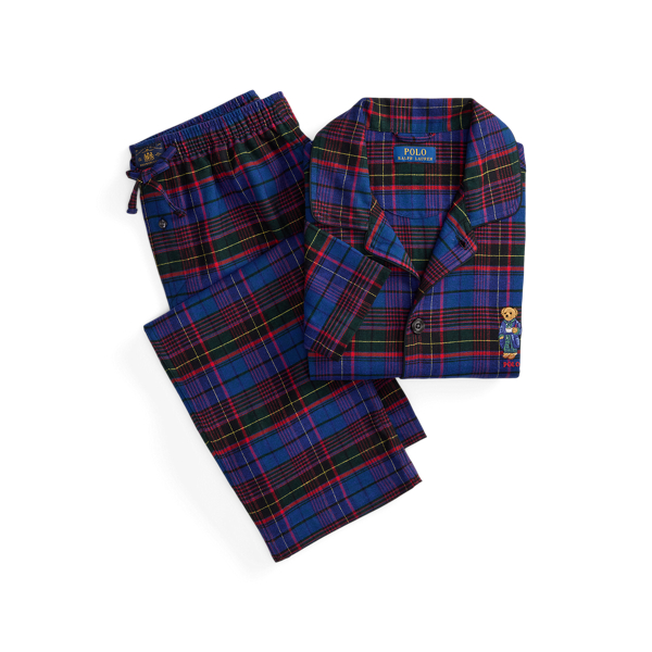 Polo Bear Plaid Flannel Pyjama Set Polo Ralph Lauren 1