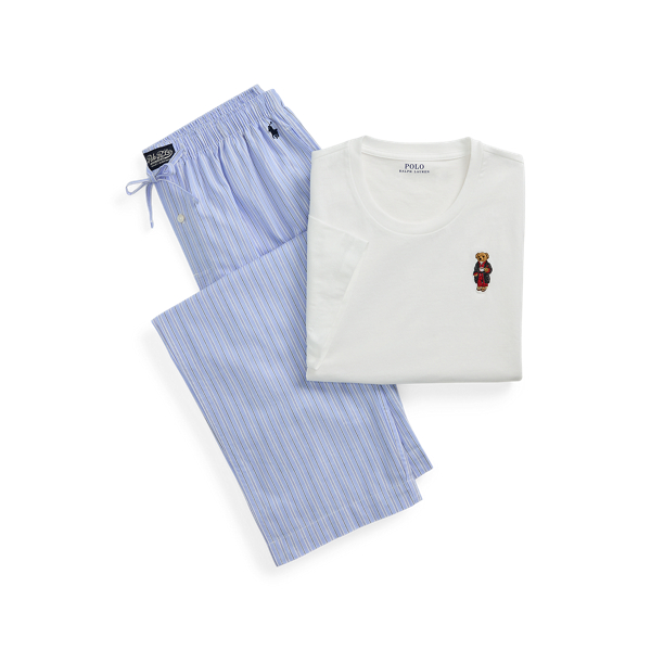 Stripe & Tee Baumwoll-Pyjama mit Polo Bear Polo Ralph Lauren 1