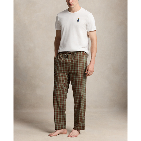 Baumwoll-Pyjama mit Polo&nbsp;Bear Polo Ralph Lauren in Wei&szlig;/Braun 2