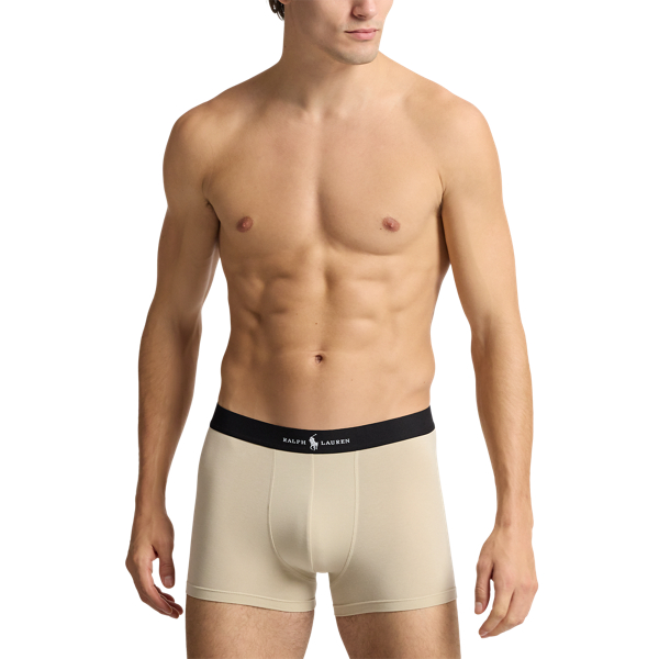 Classic Cotton-Blend Trunk 3-Pack Polo Ralph Lauren en Gris/Blanc/Noir 2