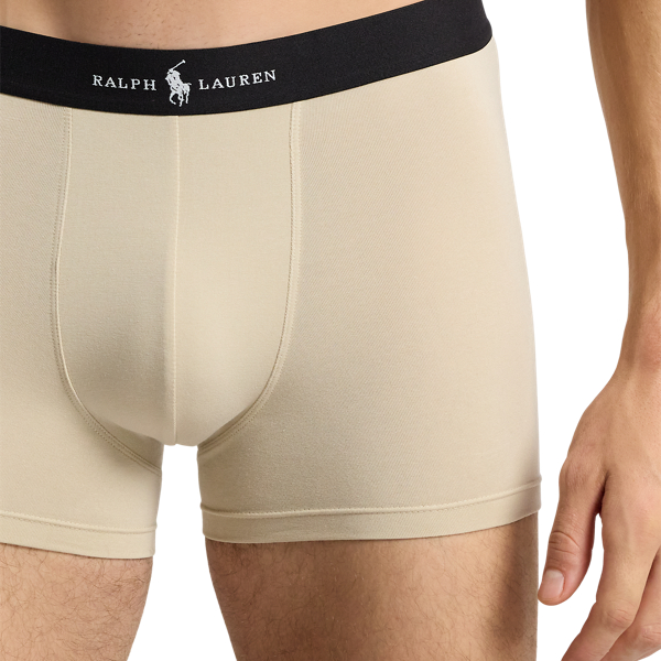 Classic Cotton-Blend Trunk 3-Pack Polo Ralph Lauren en Gris/Blanc/Noir 3