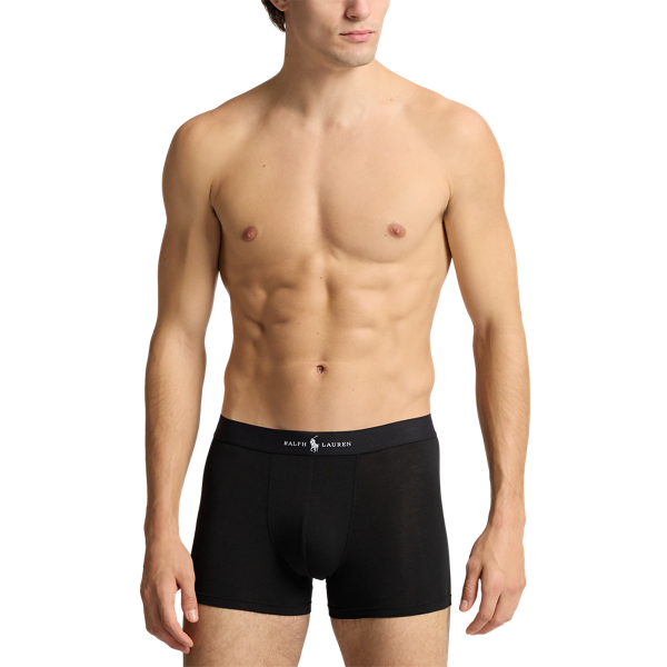 Classic Cotton-Blend Trunk 3-Pack Polo Ralph Lauren en Gris/Blanc/Noir 6