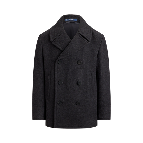 Polo Wool-Blend Melton Peacoat