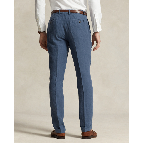 Corsair Blue Linen Suit Trouser Polo Ralph Lauren 5