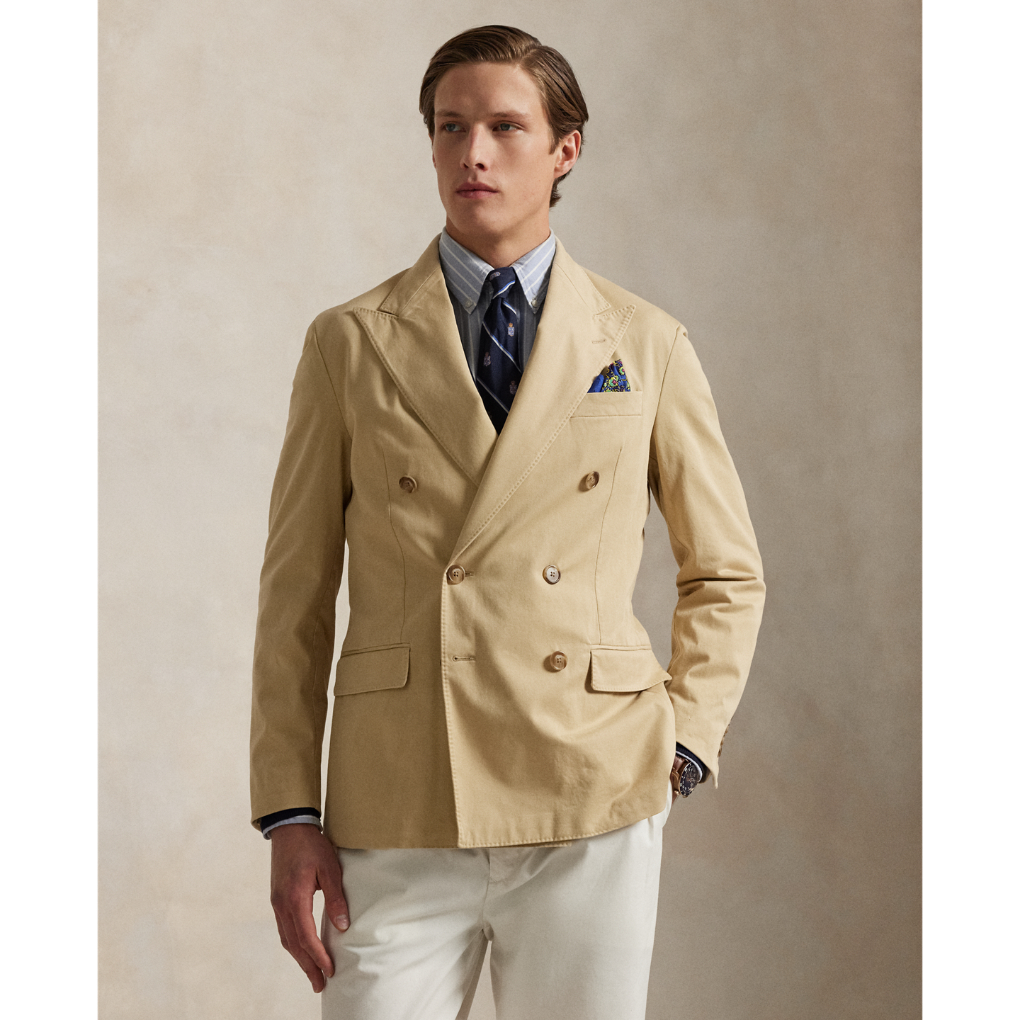 Мужская куртка Polo Ralph Lauren Polo Soft Tailored Stretch Chino, цвет: Рыжевато-коричневый — фото 5