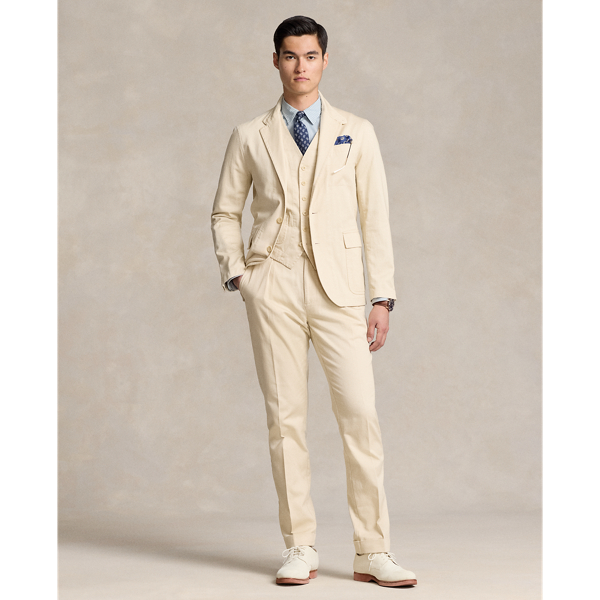 Full Cream Buckled Chino Suit Trouser Polo Ralph Lauren 1