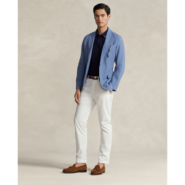 Modern-Fit Leinen-Anzugjacke Polo&nbsp;Soft Polo Ralph Lauren in Carson-Blau 4