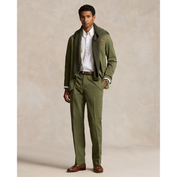 Dark Sage Washed Twill Suit Trouser Polo Ralph Lauren 1