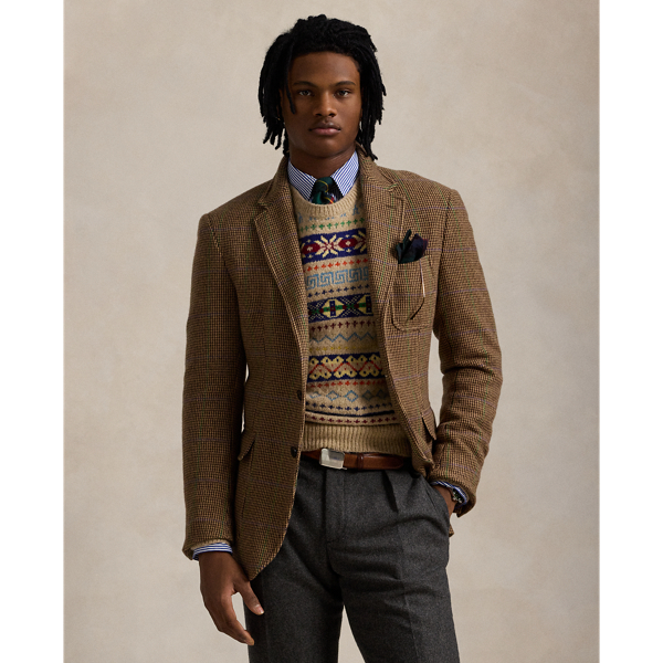 Polo Tailored Plaid Tick-Weave Jacket