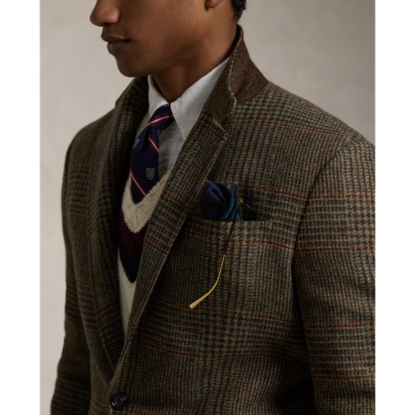 Loden Multi Rust The RL67 Plaid Tweed Jacket Polo Ralph Lauren 6
