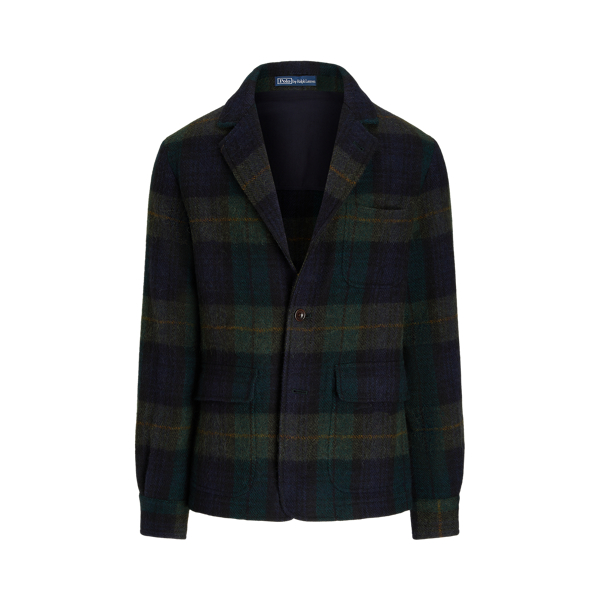 Tailored Plaid Wool Jacket