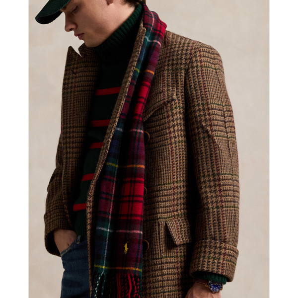 Ralph lauren plaid coat online