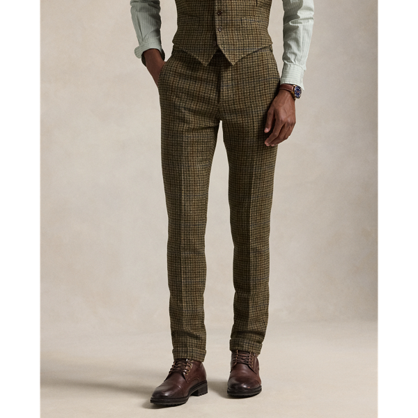 Plaid Wool Suit Trouser