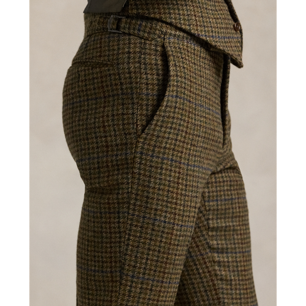 Plaid Wool Suit Trouser