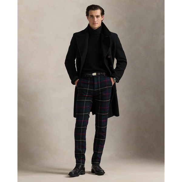 Plaid Wool Suit Trouser