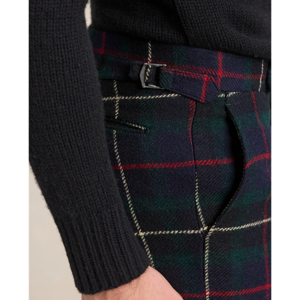 Plaid Wool Suit Trouser