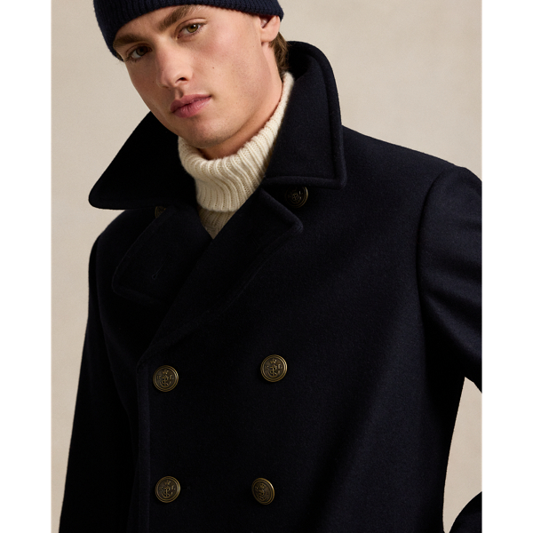 Ralph lauren lauren men's topcoat wool cashmere blend columbia overcoat deals