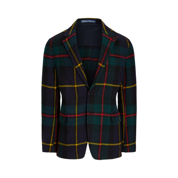 Tailored Plaid Wool Tweed Sport Coat