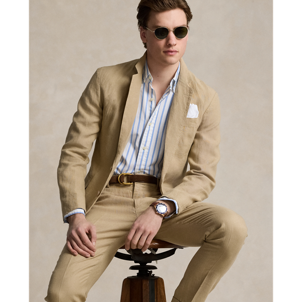 Polo Soft Modern Fit Linen Suit Jacket Polo Ralph Lauren in K&uuml;sten-Beige 8