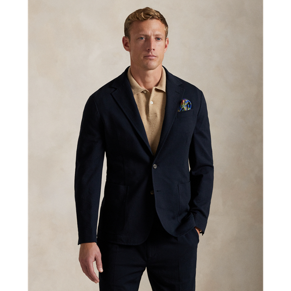 Navy Moderne Seersucker-Jacke Polo Soft Polo Ralph Lauren 1