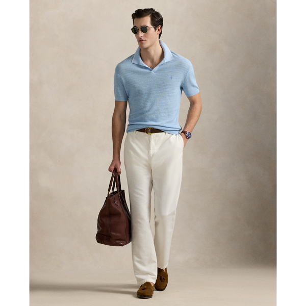 Deckwash White Anzughose aus Flammgarn und Leinen Polo Ralph Lauren 1