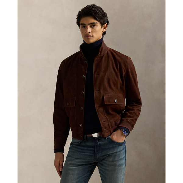 Polo ralph lauren suede jacket on sale