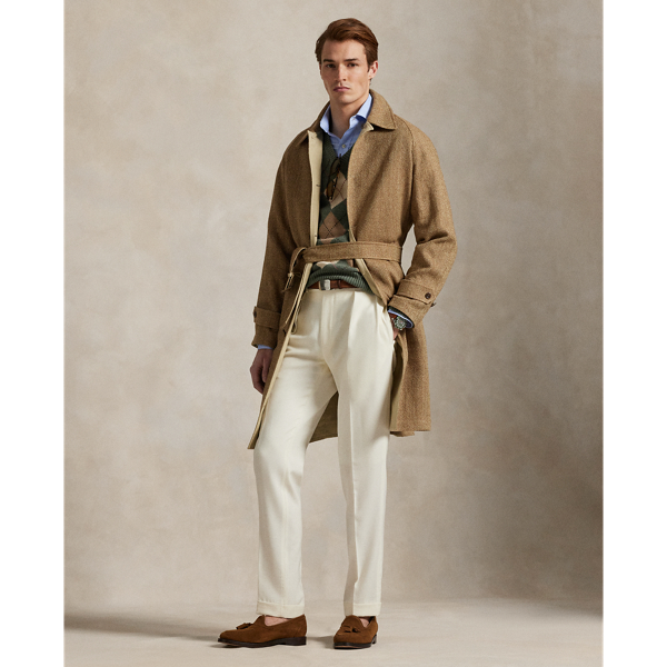 Pardessus réversible popeline-chevrons