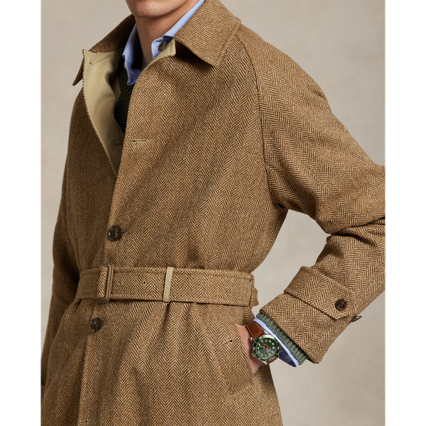 Pardessus réversible popeline-chevrons