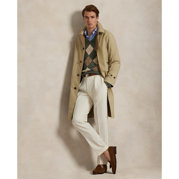 Pardessus réversible popeline-chevrons