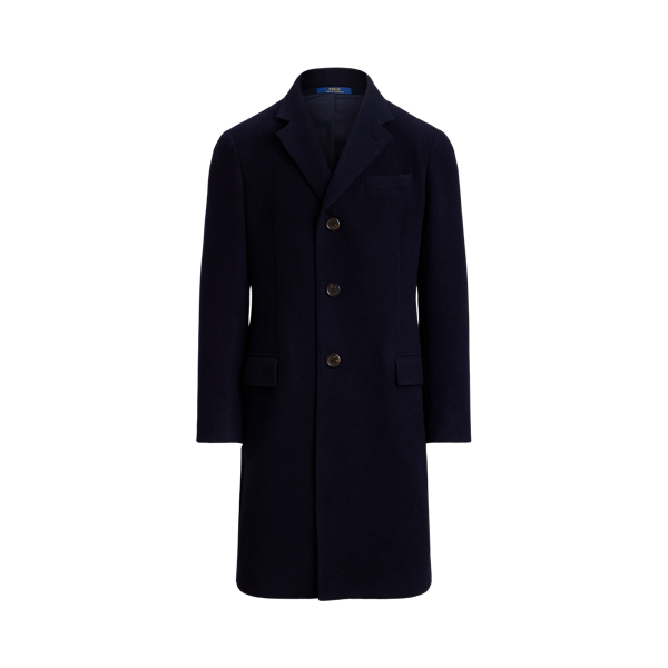 Wool-Blend Melton Peacoat
