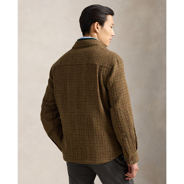 Plaid Wool Twill Shirt Jacket