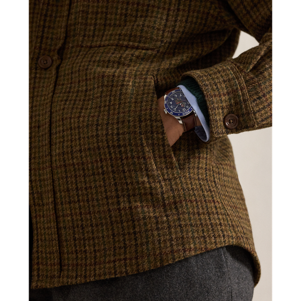 Plaid Wool Twill Shirt Jacket
