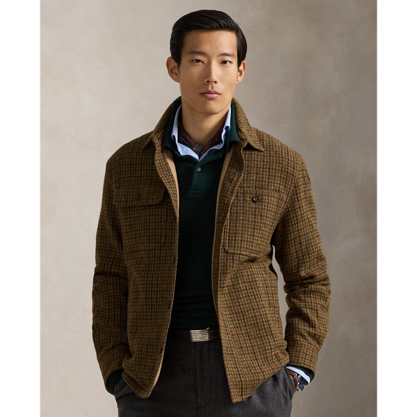 Plaid Wool Twill Shirt Jacket