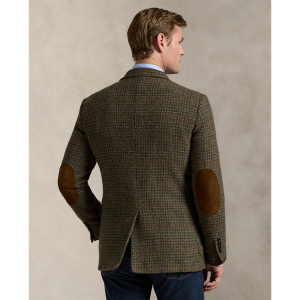 Polo Tailored Plaid Tweed Suit Jacket