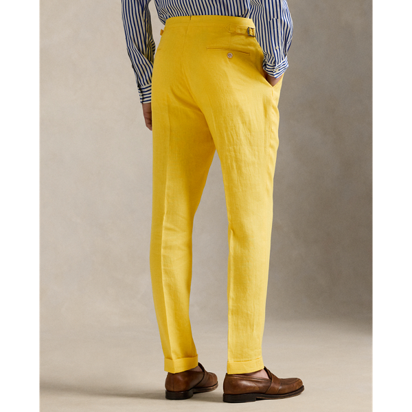 Sunfish Yellow Linen Suit Trouser Polo Ralph Lauren 5