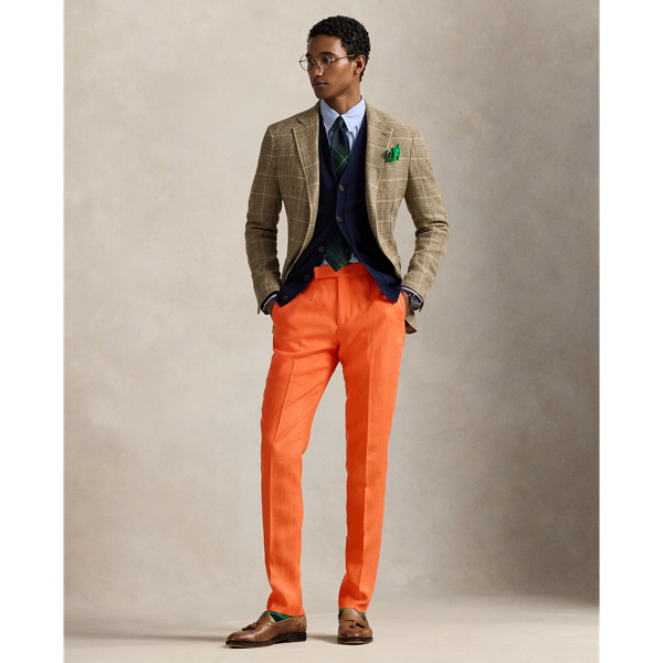 Orange Poppy Linen Trouser Polo Ralph Lauren 1