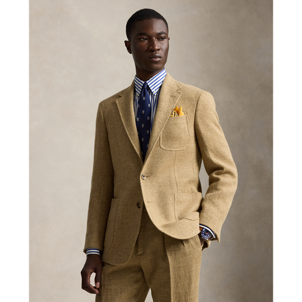 Tailored-Fit Polo-Sommerjacke aus Tweed