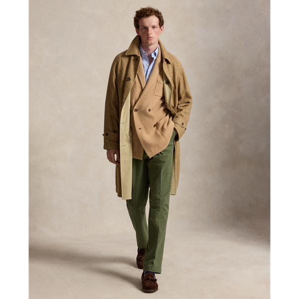 Pleated Stretch Chino Suit Trouser