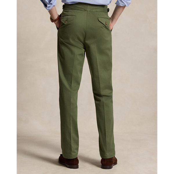 Pleated Stretch Chino Suit Trouser