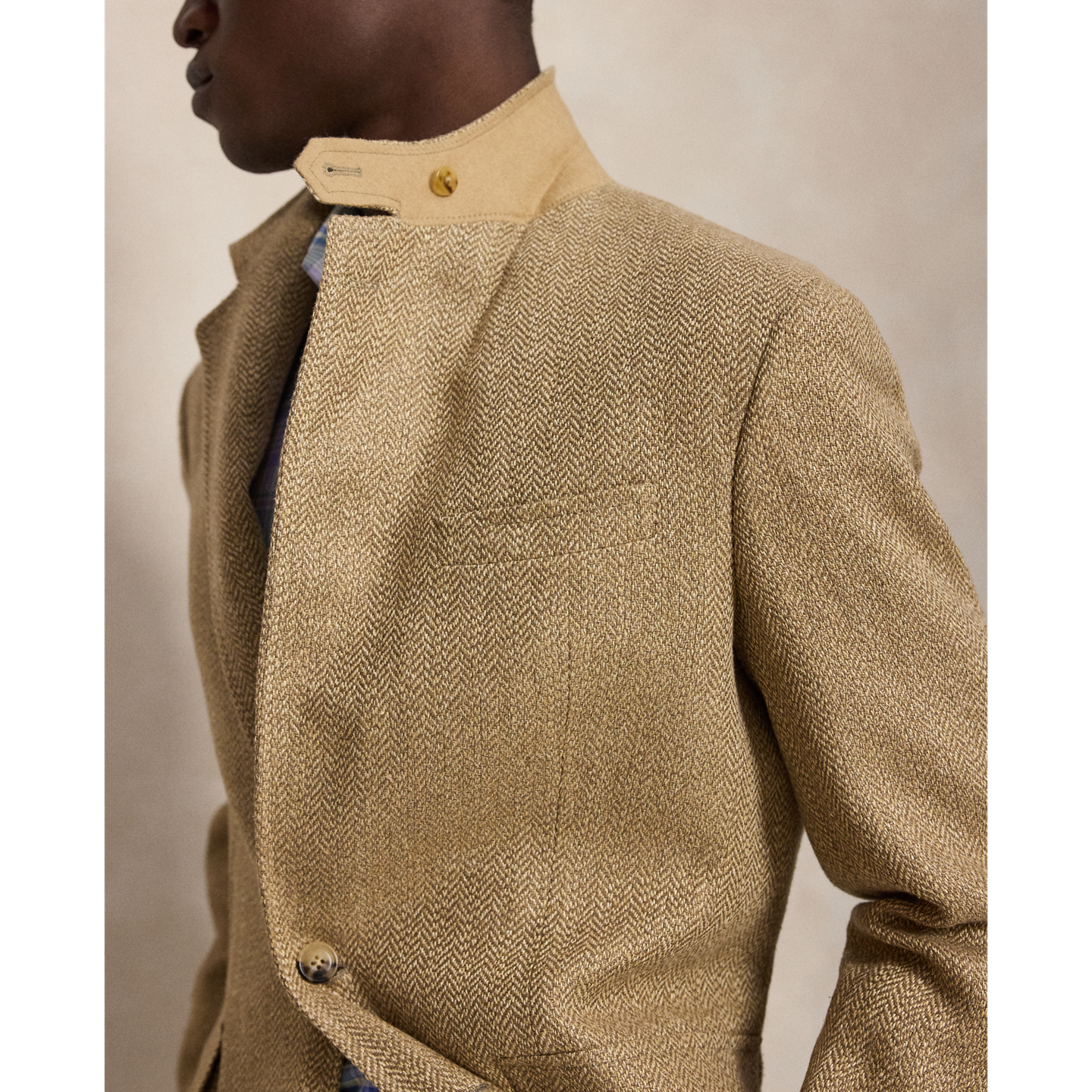 Мужская куртка Polo Ralph Lauren The RL67 Broken-Herringbone, цвет: Рыжевато-коричневый — фото 3